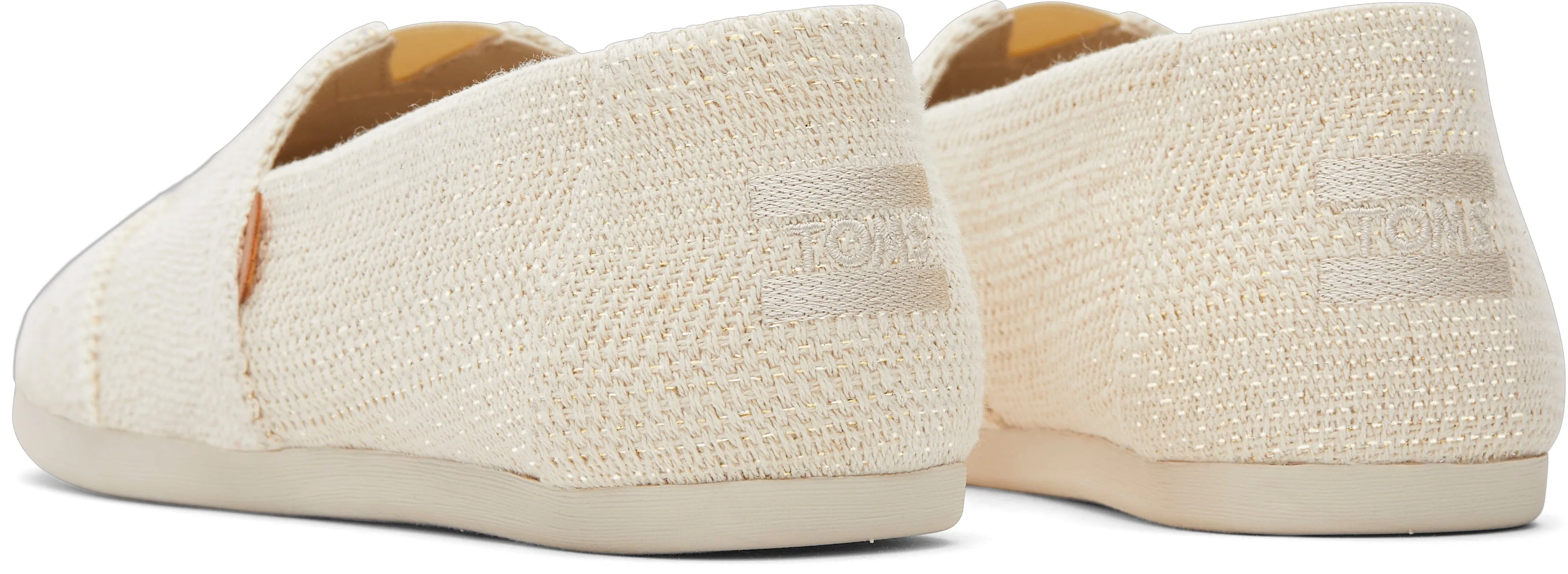 Toms Women Alpargata Natural Metallic Stripe Linen