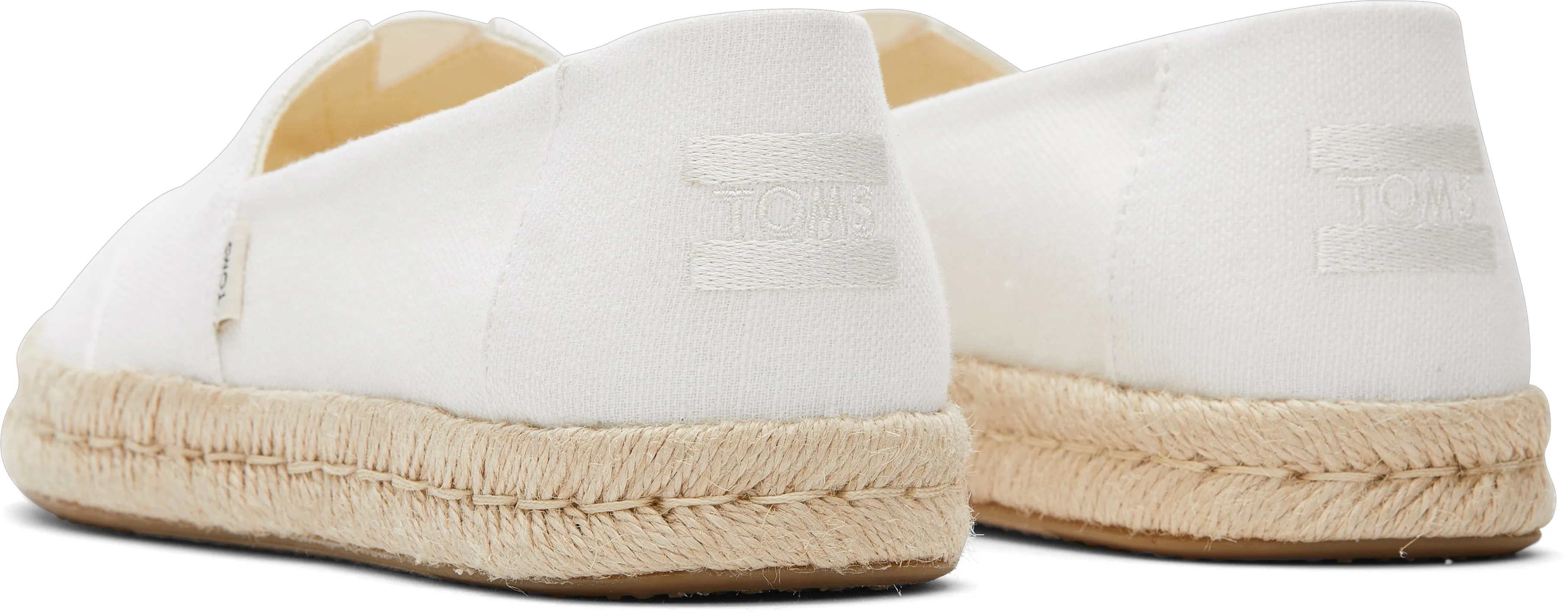 Toms Women Alpargata Rope 2.0 White Recycled Cotton Slubby