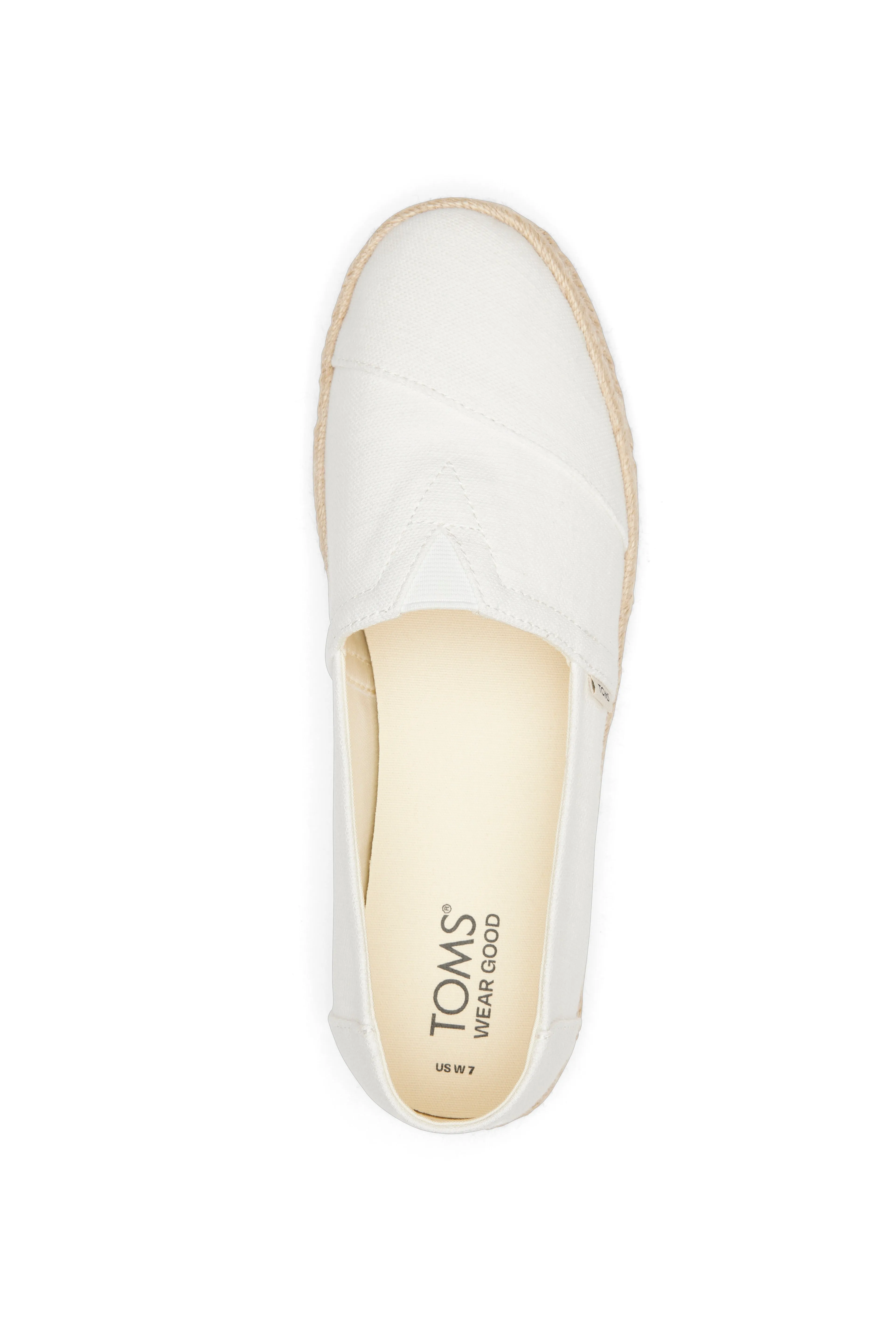 Toms Women Alpargata Rope 2.0 White Recycled Cotton Slubby