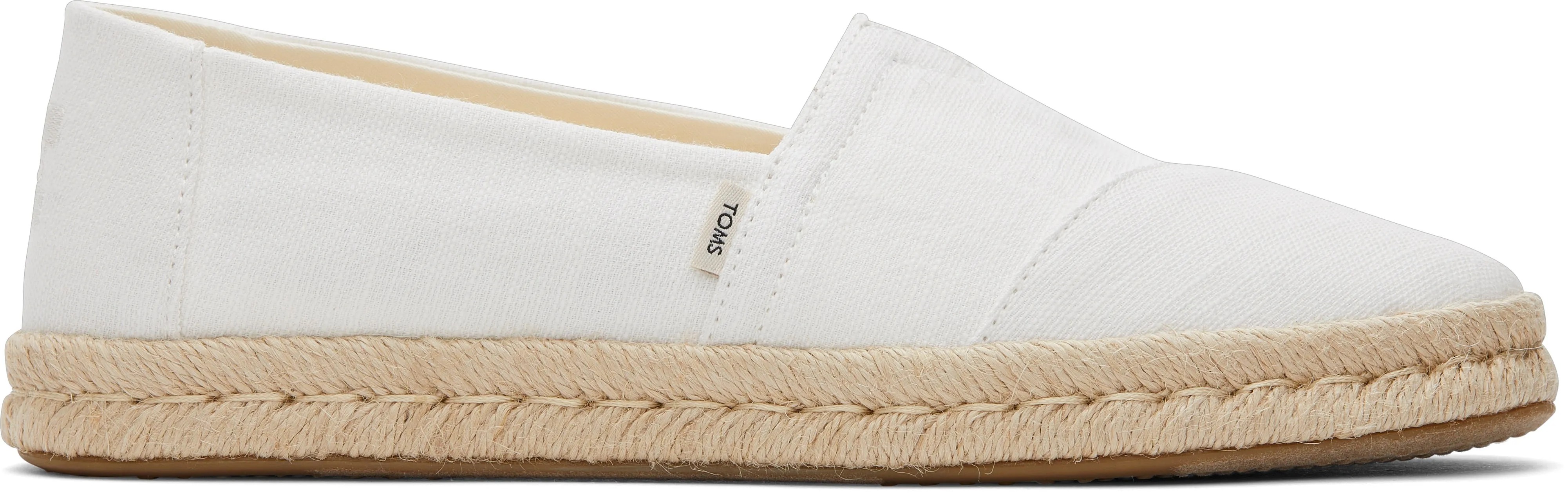 Toms Women Alpargata Rope 2.0 White Recycled Cotton Slubby