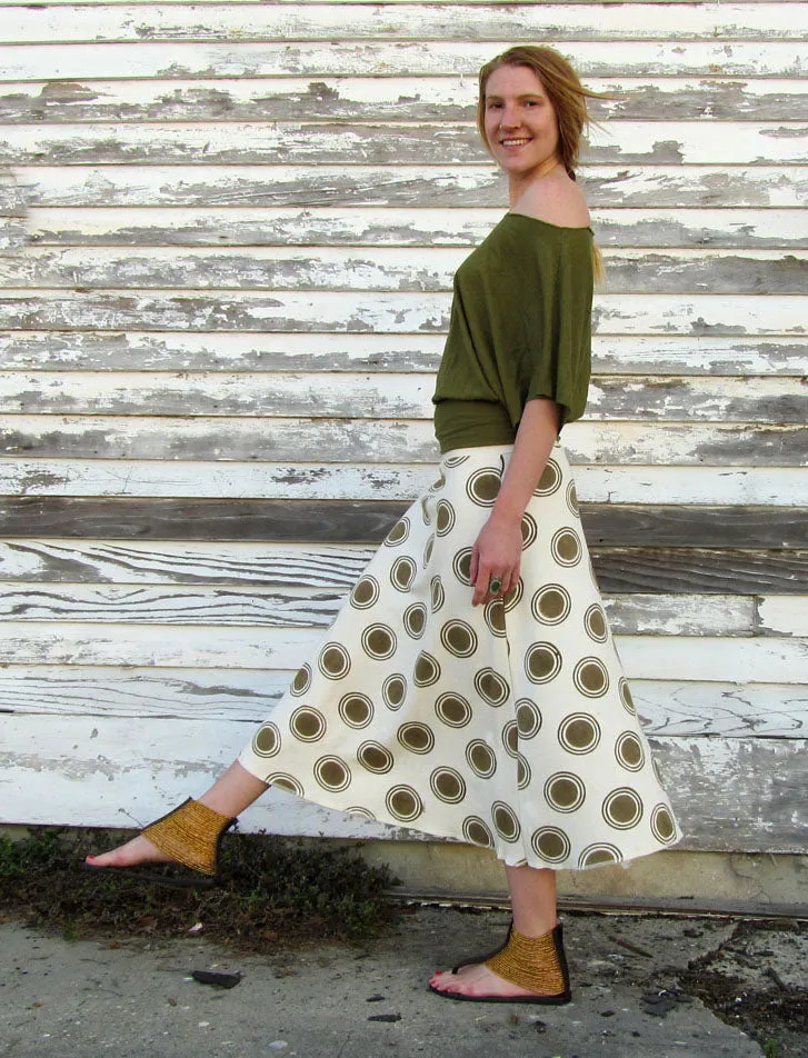 Wanderer Below Knee BLOCK PRINTED Skirt