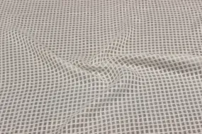 White Checks Viscose Fabric